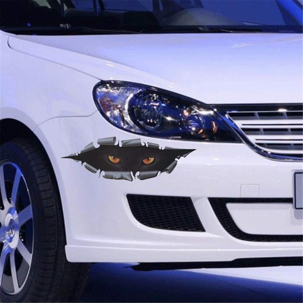 giftcity Car Decal- 1x 3D Cat's Eye Decal Sticker, Vinyl Car Side Decal Car Hood Decal Truck Sticker Car Window Stickers, Universal Scratch Hidden Car Stickers - Fochutech