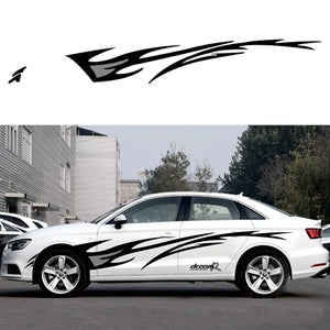 Car Decals Flame Graphics Car Decal Stickers Auto Vinyl Sticker Car Body Decal for Car/Truck/SUV/Jeep(Black) - Fochutech