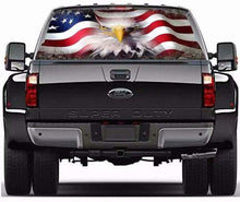 Load image into Gallery viewer, Car Decals 1 Pack American Flag Eagle Car Decal Sticker Rear Window Decal Auto Graphics Car Decal Vinyl for Car/Truck/SUV/Jeep, Universal Scratch Hidden Car Stickers - Fochutech