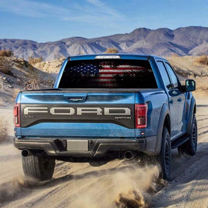 Car Decals 1 Pack American Flag Eagle Car Decal Sticker Rear Window Decal Auto Graphics Car Decal Vinyl for Car/Truck/SUV/Jeep, Universal Scratch Hidden Car Stickers - Fochutech