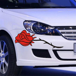 Car Decal- Romantic Rose Graphics Car Decal Stickers, Auto Vinyl Car Side Decal Hood Decal Trunk Sticker, Universal Car Stickers - Fochutech