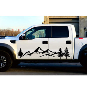 Car Decals Sticker 2 Pack Mountain Forest Graphic Decal-Car Vinyl Stickers for Car/Truck/SUV/Jeep, Universal Scratch Hidden Car Stickers - Fochutech