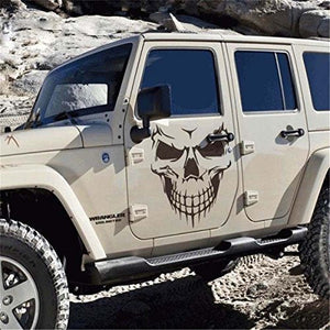 Fochutech Car Window Body Sticker Skull Skeleton Rear Windshield Wiper Self-Adhesive Side Truck Auto Vinyl Graphics Decals Reflective (Black) - Fochutech