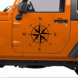 Car Decals- 1 Pack Compass Decal-Car Sticker Decals, Car Decal Vinyl Car Hood Decal for Car/Truck/Ford/Jeep - Fochutech