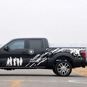 Car Decals- 1 Set Army Decal -Car Sticker Decals, Car Decal Vinyl Car Body Deca, Universal Scratch Hidden Car Stickers