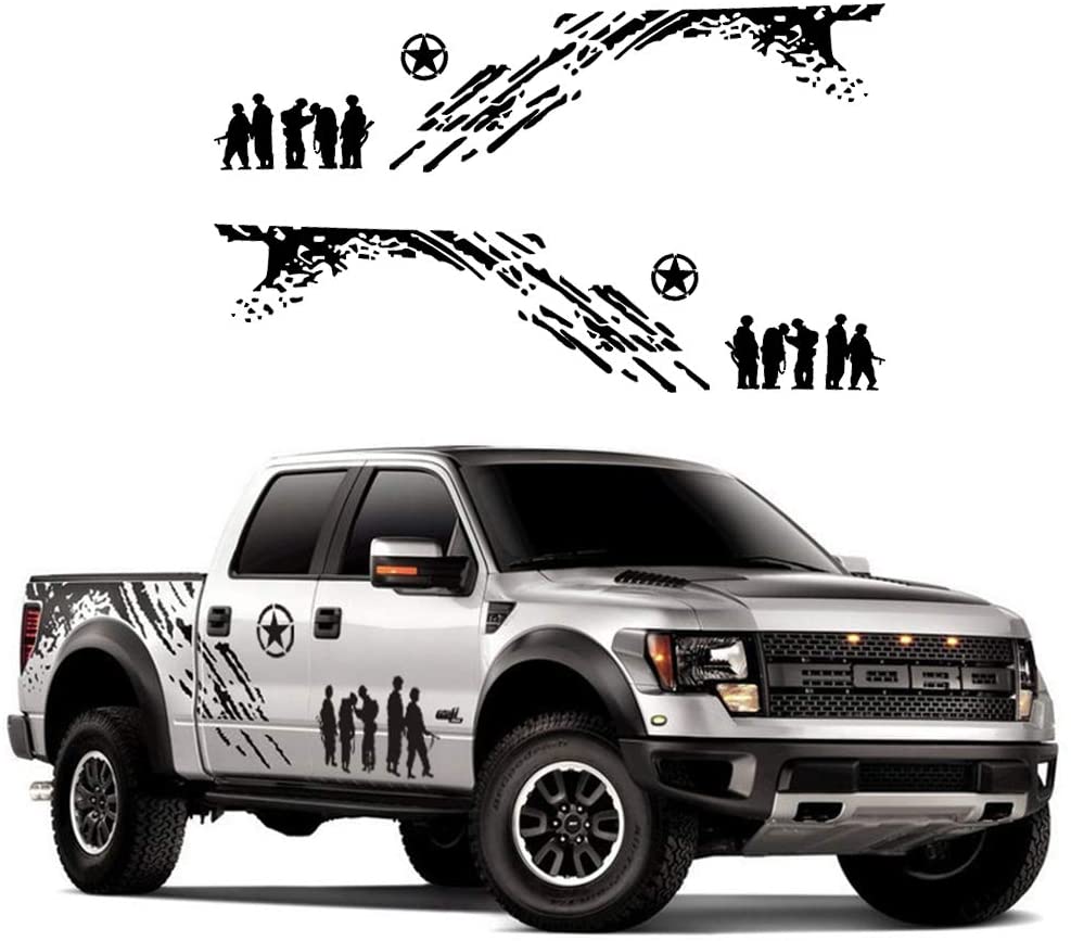 Car Decals- 1 Set Army Decal -Car Sticker Decals, Car Decal Vinyl Car Body Deca, Universal Scratch Hidden Car Stickers