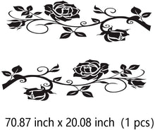 Load image into Gallery viewer, Car Decals Butterfly Flower Car Decal Stickers for Car Body, Universal Auto Vinyl Graphics Car Stickers (Black) - Fochutech