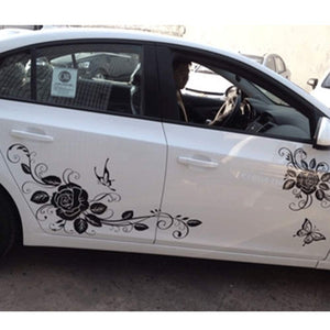 Car Decals Butterfly Flower Graphics Car Decal Stickers for Car Body Universal Auto Vinyl Car Sticker - Fochutech