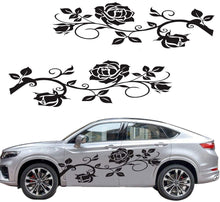 Load image into Gallery viewer, Car Decals Butterfly Flower Car Decal Stickers for Car Body, Universal Auto Vinyl Graphics Car Stickers (Black) - Fochutech