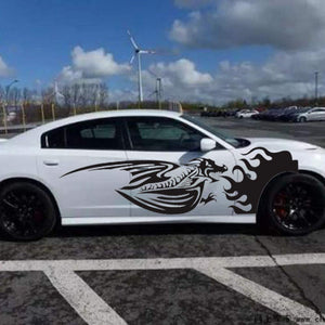 Car Decals Dragon Graphics Car Decal Sticker Auto Vinyl Sticker Car Body Decal for Car/Truck/SUV/Jeep(Black) - Fochutech