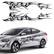 Load image into Gallery viewer, Car Decals 2 Pack Flame Graphics Car Decal Stickers Auto Vinyl Car Body Decal Hood Sticker Universal Car Stickers(Black) - Fochutech