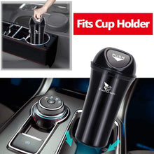 Load image into Gallery viewer, Car Trash Can with Lid Small Car Trash Bin Portable Vehicle Auto Car Garbage Can Bin Trash Container Fits Cup Holder Console Door Pocket Home Office Use 2 Packs Black
