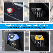 Load image into Gallery viewer, Car Trash Can with Lid Small Car Trash Bin Portable Vehicle Auto Car Garbage Can Bin Trash Container Fits Cup Holder Console Door Pocket Home Office Use 2 Packs Black