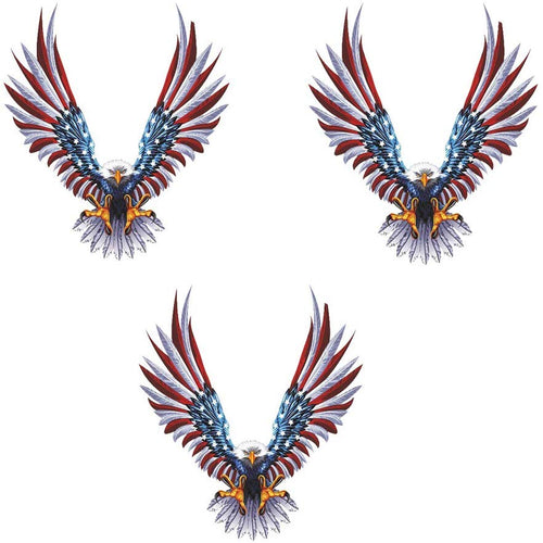 3 Pack Eagle American Flag Car Decals Auto Vinyl Car Decal Motorcycle Decal Bicycle Decal Skateboard Decal Laptop Decal Luggage Vinyl-Universal Scratch Hidden Car Stickers - Fochutech