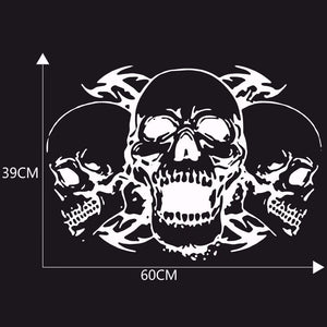 Car Decals Three Skull Car Decal Sticker Auto Vinyl Graphics Car Hood Decal for Car/Truck/SUV/Jeep - Fochutech