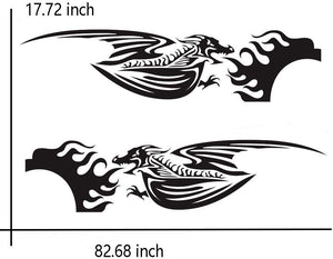 Car Decals Dragon Graphics Car Decal Sticker Auto Vinyl Sticker Car Body Decal for Car/Truck/SUV/Jeep(Black) - Fochutech
