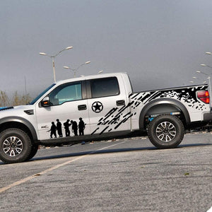 Car Decals- 1 Set Army Decal -Car Sticker Decals, Car Decal Vinyl Car Body Deca, Universal Scratch Hidden Car Stickers