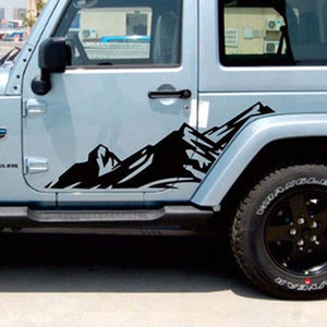 Car Decals Mountain Graphics Car Decal Stickers Auto Vinyl Sticker Car Body Decal for Car/Truck/SUV/Jeep(Black) - Fochutech