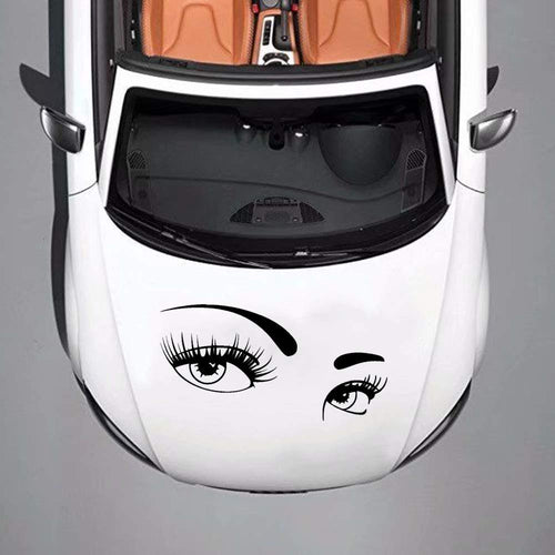 Car Decals 1 Pack Eye Graphics Decal Stickers Auto Vinyl Sticker Car Hood Decal for Car/Truck/SUV/Jeep(Black) - Fochutech