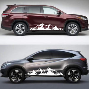 Mountain Decal 1 Set Car Graphics Side Vinyl Sticker Decals for Cars/Ford/SUV/Jeep, Universal Full Body Car Decals - Fochutech