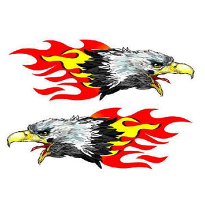 Car Decals- Flame Eagle Graphics Car Decal Car Decal Vinyl-Laptop Stickers Hard Hats Stickers and More- Universal Scratch Hidden Car Stickers (2 pack) - Fochutech