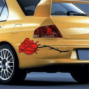 Car Decal- Romantic Rose Graphics Car Decal Stickers, Auto Vinyl Car Side Decal Hood Decal Trunk Sticker, Universal Car Stickers - Fochutech