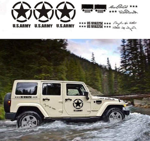 Car Decals Army Decal -Car Sticker Decals, Car Graphics Vinyl Car Body Decal Car Hood Decal for Car/Truck/SUV/Jeep(Black) - Fochutech