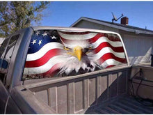 Load image into Gallery viewer, Car Decals 1 Pack American Flag Eagle Car Decal Sticker Rear Window Decal Auto Graphics Car Decal Vinyl for Car/Truck/SUV/Jeep, Universal Scratch Hidden Car Stickers - Fochutech