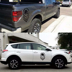 2 Pack Graphics Car Decals Auto Vinyl Car Hood Decal Car Body Decal for Car/Truck/SUV/Jeep(Black) - Fochutech