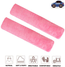 Load image into Gallery viewer, Fochutech 2Pcs Car Soft Plush Seat Belt Shoulder Pad Strap Cover Adjuster Protector Comfortable Driving (Pink)