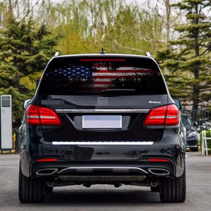 Car Decals 1 Pack American Flag Eagle Car Decal Sticker Rear Window Decal Auto Graphics Car Decal Vinyl for Car/Truck/SUV/Jeep, Universal Scratch Hidden Car Stickers - Fochutech