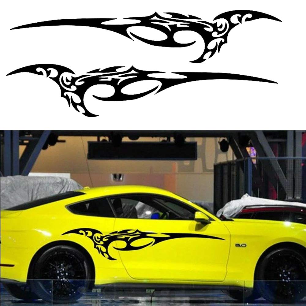 Car Decals Flame Car Decal Stickers Auto Vinyl Graphics Side Body Decals  for Car/Truck/SUV/Jeep
