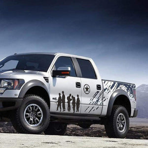 Car Decals- 1 Set Army Decal -Car Sticker Decals, Car Decal Vinyl Car Body Deca, Universal Scratch Hidden Car Stickers