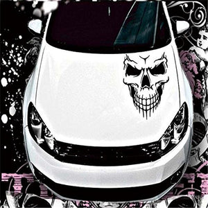 Fochutech Car Window Body Sticker Skull Skeleton Rear Windshield Wiper Self-Adhesive Side Truck Auto Vinyl Graphics Decals Reflective (Black) - Fochutech