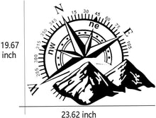 Load image into Gallery viewer, Car Decals 1 Pack Mountain Compass Graphics Car Decal Stickers  Auto Vinyl Car Hood Decal for Car/Truck/SUV/Jeep - Fochutech