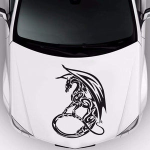 Car Decals 1 Pack Dragon Decal Sticker Auto Vinyl Graphics Car Hood Decal for Car/Truck/SUV/Jeep - Fochutech