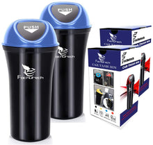 Load image into Gallery viewer, Car Trash Can with Lid Small Car Trash Bin Portable Vehicle Auto Car Garbage Can Bin Trash Container Fits Cup Holder Console Door Pocket Home Office Use 2 Packs Black