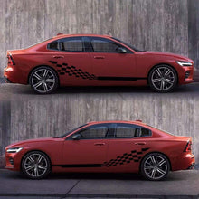 Load image into Gallery viewer, Car Decals 2 Pack Car Body Side Stripe Skirt Decal Sticker Auto Car Body Decal Car Decal Vinyl(Black) - Fochutech
