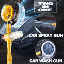 Load image into Gallery viewer, Fochutech Car Wash Brush, Car Cleaning Kit, 360° Spin Mop, Microfiber Cleaning Brush, Detachable &amp; Extendable Scrub Brush, Garden Hose Spray Nozzle Spray Gun For Car Home Cleaning &amp; Garden Use - Fochutech