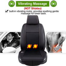 Load image into Gallery viewer, Fochutech Winter Warm Car Seat Covers, Summer Cooling Car Seat Cushion with Massage, PU Leather Automotive for Front Driver Seat, Comfortable Mesh Car Warm Seat Cushion, Fits All Seasons, 1PCS (Black)