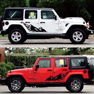 Car Decals Mountain Graphics Car Decal Stickers Auto Vinyl Sticker Car Body Decal for Car/Truck/SUV/Jeep(Black) - Fochutech