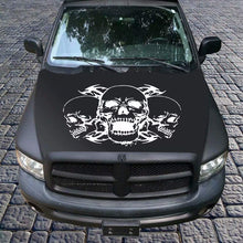 Load image into Gallery viewer, Car Decals Three Skull Car Decal Sticker Auto Vinyl Graphics Car Hood Decal for Car/Truck/SUV/Jeep - Fochutech