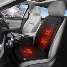 Load image into Gallery viewer, Fochutech Winter Warm Seat Cover for Car, Comfortable Car Seat Cushion Cold Weather Winter Driving, Car Travel Driver Seat Cover, Velvet Car Warm Seat Cushion Pad Car Seat Protector (Black, 1 Pcs)