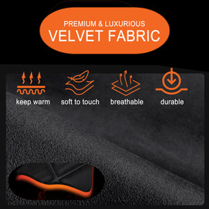Fochutech Winter Warm Seat Cover for Car, Comfortable Car Seat Cushion Cold Weather Winter Driving, Car Travel Driver Seat Cover, Velvet Car Warm Seat Cushion Pad Car Seat Protector (Black, 1 Pcs)