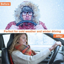 Load image into Gallery viewer, Fochutech Winter Warm Car Seat Covers, Summer Cooling Car Seat Cushion with Massage, PU Leather Automotive for Front Driver Seat, Comfortable Mesh Car Warm Seat Cushion, Fits All Seasons, 1PCS (Black)