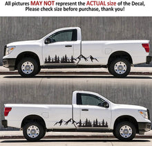 Load image into Gallery viewer, Fochutech Mountain Car Decals Large, Tree Forest Graphics Car Stickers for Men, Big Vinyl Stickers for Car Side Body, Auto Car Stickers Decals for Truck Racing SUV Pickup Jeep RV Van (Black)