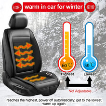 Load image into Gallery viewer, Fochutech Winter Warm Car Seat Covers, Summer Cooling Car Seat Cushion with Massage, PU Leather Automotive for Front Driver Seat, Comfortable Mesh Car Warm Seat Cushion, Fits All Seasons, 1PCS (Black)