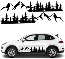 Load image into Gallery viewer, Fochutech Mountain Car Decals Large, Tree Forest Graphics Car Stickers for Men, Big Vinyl Stickers for Car Side Body, Auto Car Stickers Decals for Truck Racing SUV Pickup Jeep RV Van (Black)