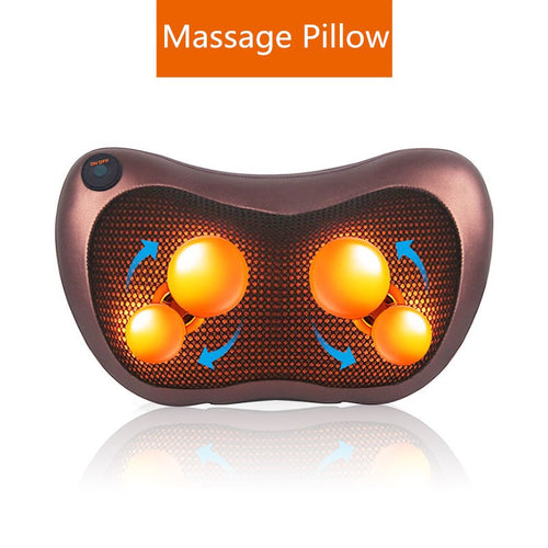 Massage Device Neck Relaxation Pillow Massage Vibrator Electric Shoulder Back Massager Car.shiatsu Massage Pillow With Heating - Fochutech
