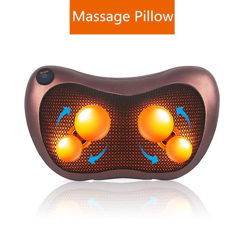 Massage Device Neck Relaxation Pillow Massage Vibrator Electric Shoulder Back Massager Car.shiatsu Massage Pillow With Heating - Fochutech